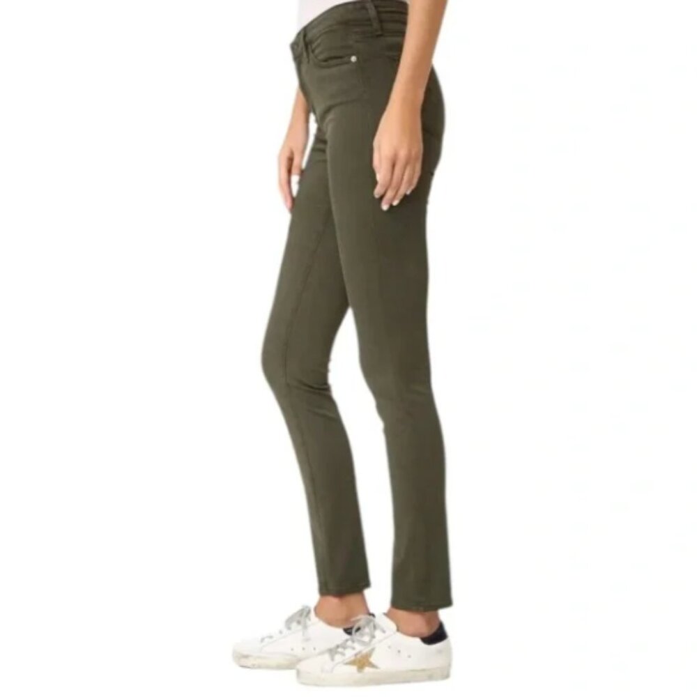 NWT AG Adriano Goldschmied The Prima Cigarette Leg Pant in Olive Green Size 27